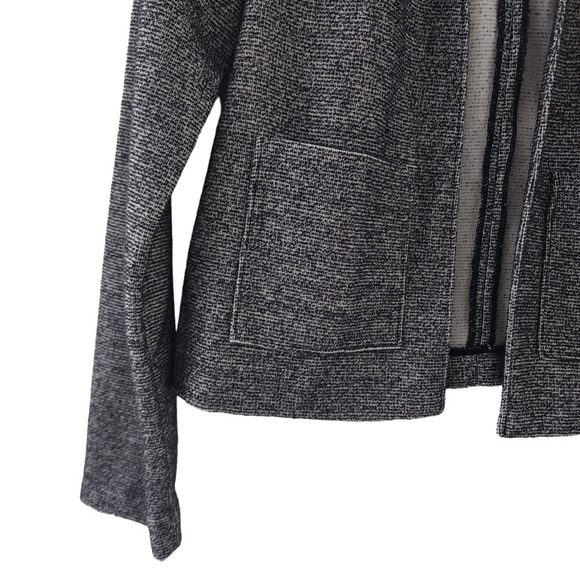 J.Crew 365 Blazer XS Heather Gray Open Boucle Long Sleeve Pockets Career Jacket - Picture 4 of 8